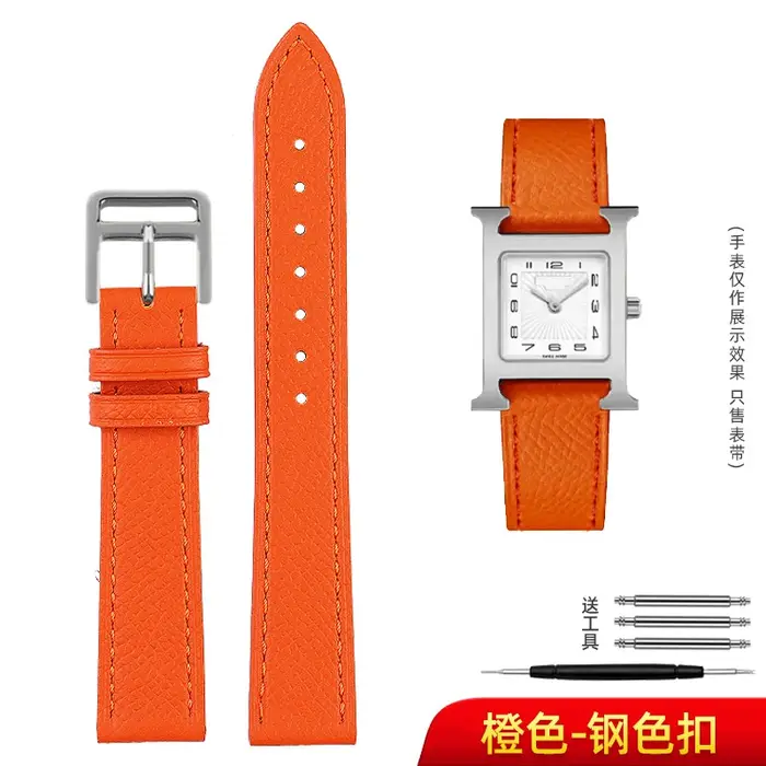 Bracelet en cuir véritable, montre adaptée à la montre Hermes H pour femme de 14mm 16mm 18mm, à la m