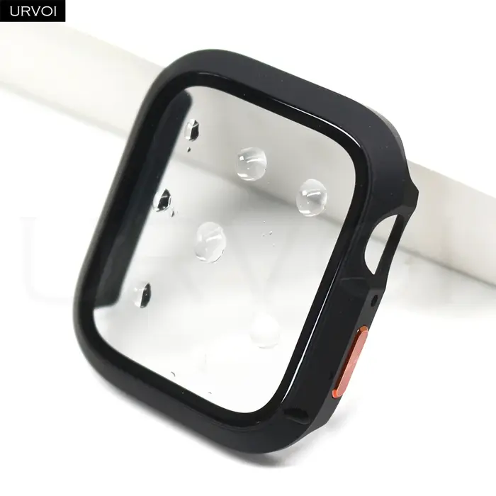 URVOI – coque pour Apple Watch Ultra 3 2 1 série 11 10 9 8 7 6 SE 5, pare-chocs en PC avec film en v