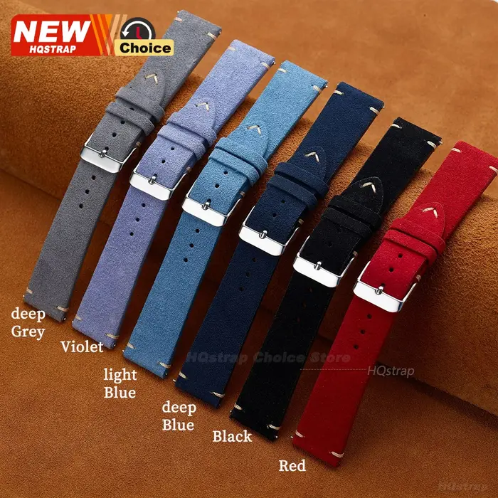 Nouveau bracelet de montre en daim souple 14/16/18/19mm 21mm 22mm 20mm pour Seiko pour Omega, bracelet universel à dégagement rapide pour homme et femme