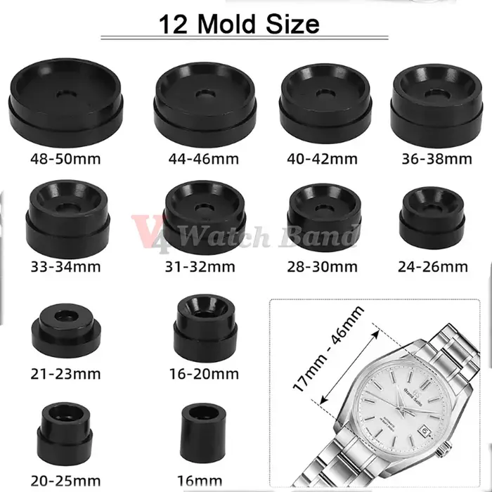 Ensemble de presse de montre professionnelle 12 pièces/18 pièces/ensemble