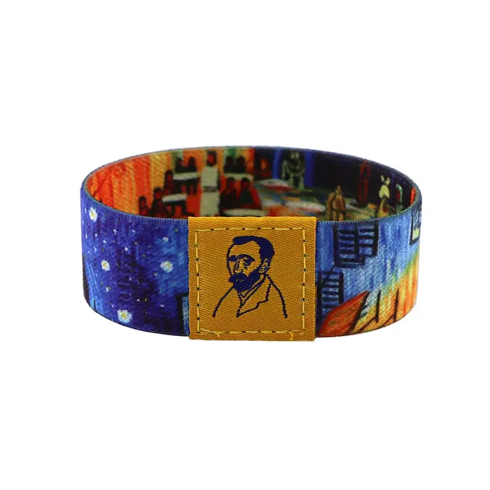 Bracelets à large bande pour hommes et femmes, style de peinture à l'huile Van Gogh classique, bracelet commandé, accessoires de mode