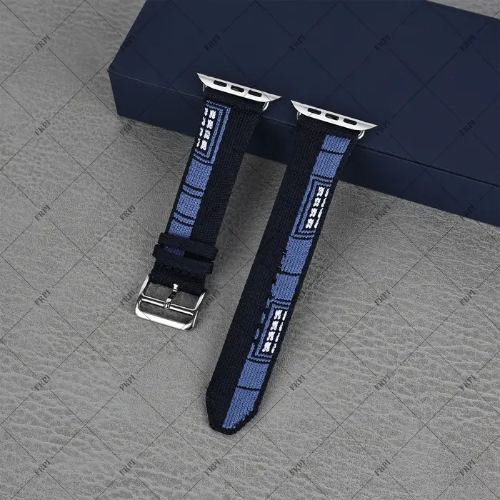 Nouveau bracelet de fête Faubourg Bleu Nuit 2026 pour Apple Watch Series 12 11 10 9 8 7 6 5 SE 3 Iwa