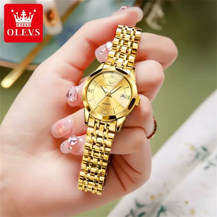 OLEVS 9989 femmes élégantes montre décontracté mode calendrier étanche HD