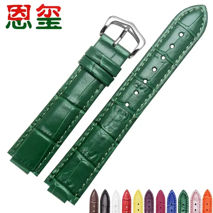 Bracelet de montre en cuir véritable 14*8mm 16*9mm