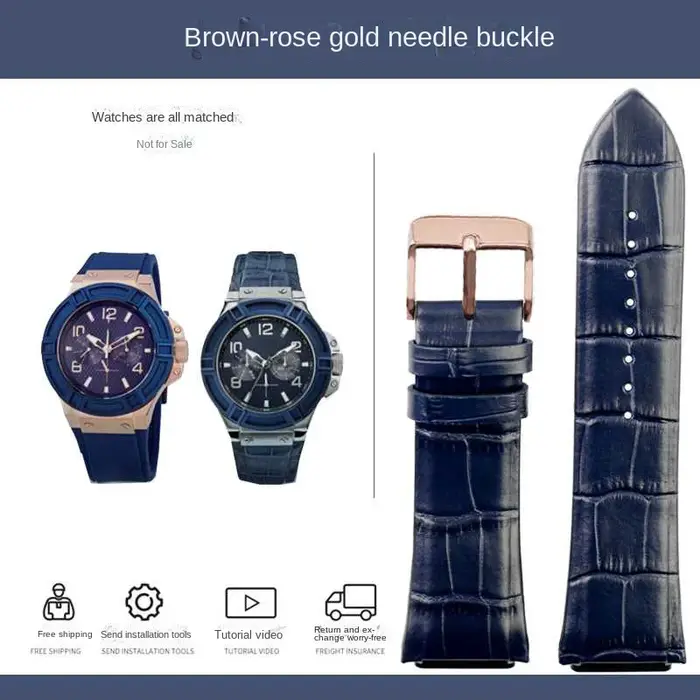 Bracelet de montre en cuir véritable pour montre GUESS Series