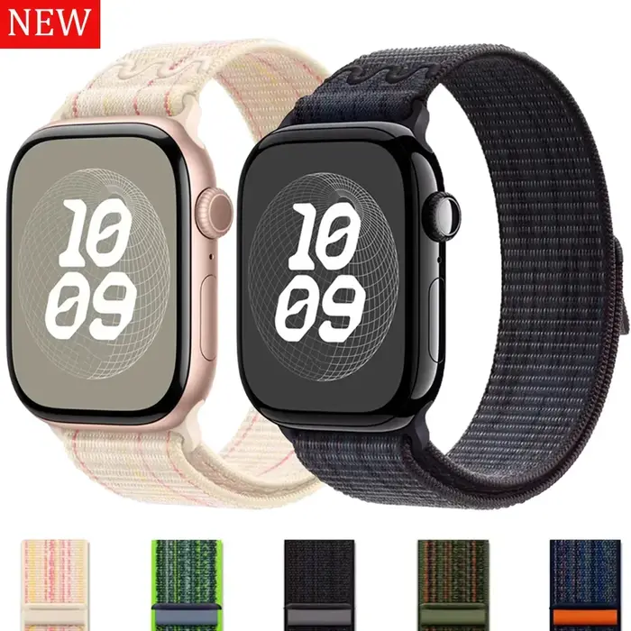 Bracelet à rayures pour bracelets de montre Apple série 49mm 11-10-9-8-7-6-5-4-SE-Ultra 2-3 42mm 46mm 45mm 40 44mm 41mm iWatch Sport Nyon Loop