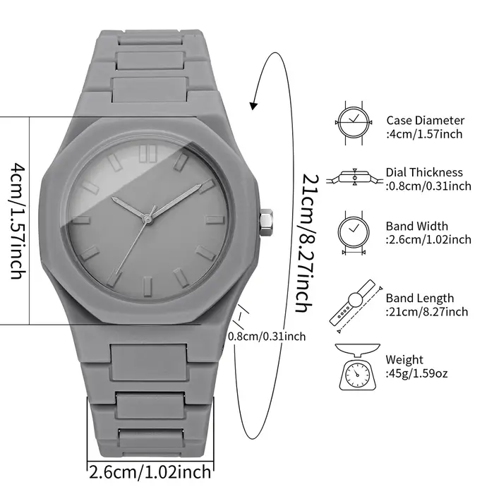 Bracelet en plastique décontracté femmes montre-bracelet à Quartz mode cadran Simple montres