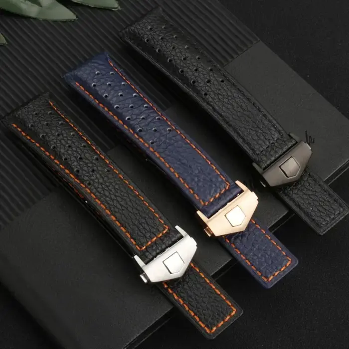 Bracelet de montre en cuir véritable 22mm