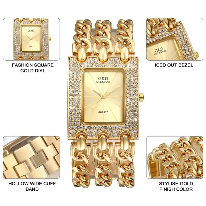 LANCARDO nouvelle marque de luxe femmes montres alliage horloge dame bracelet en or montre mode Relo