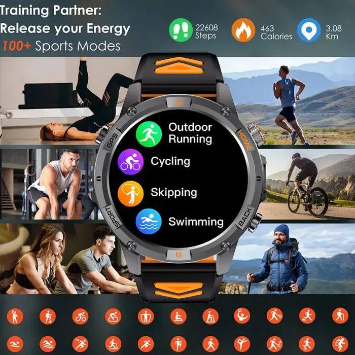 T-rex 3 Ultra professionnel GPS sport montre intelligente homme intégré double bande GNSS boussole militaire extérieur Smartwatch hommes 2025 nouveau