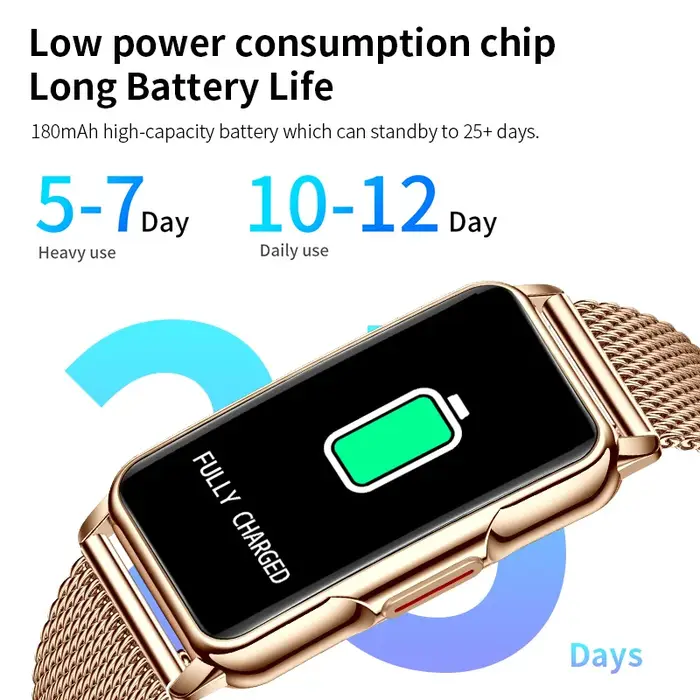 Montre connectée, tracker de santé et de forme physique avec moniteur de fréquence cardiaque