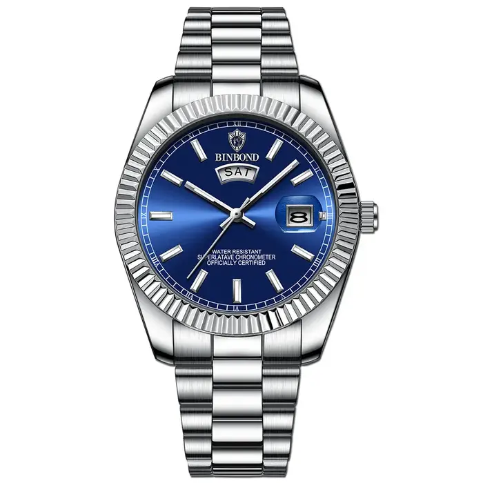 BINBOND B7012 hommes mode affaires sport montre à Quartz 30M étanche lumineux classique calendrier horloge créative