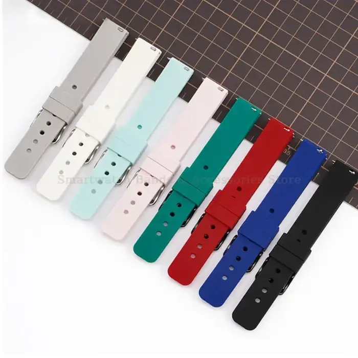 Bracelet de montre en Silicone 10mm 12mm 14mm 15mm 16mm 18mm 20mm 21mm 22mm 24mm Bracelet de montre à dégagement rapide pour hommes femmes Bracelet universel