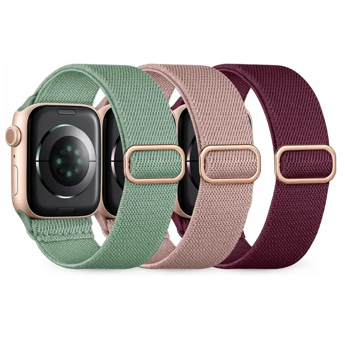 Lot de 3 bracelets élastiques pour Apple Watch