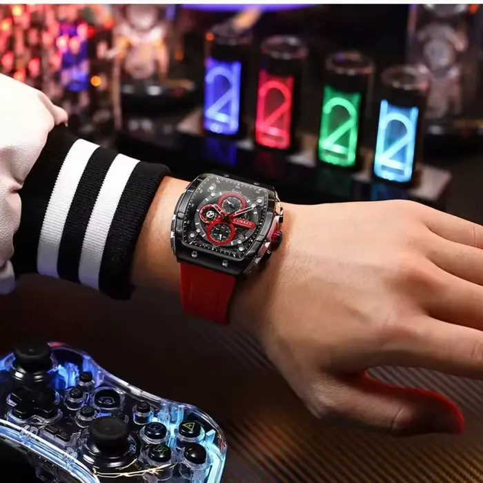 CURREN 8442 Montre de sport à grand cadran tendance