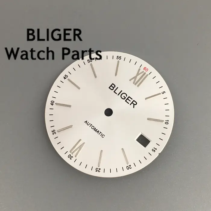 BLIGER 31mm noir bleu vert argent gris cadran de montre adapté au mouvement NH35