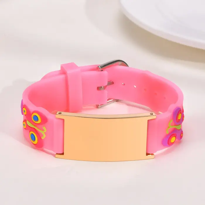 Bracelets personnalisés en Silicone en acier inoxydable