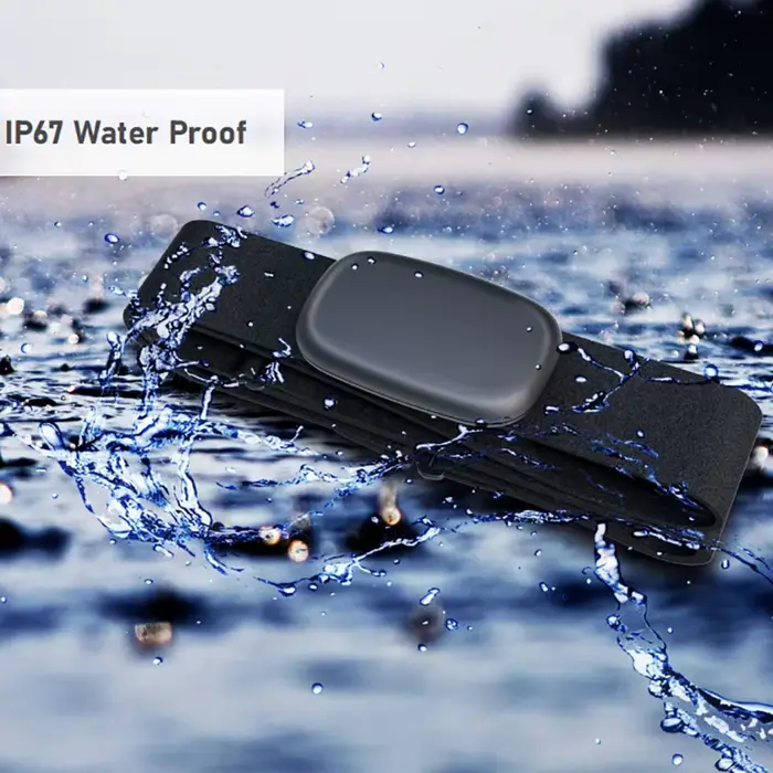 FITCENT 5.3Khz moniteur de fréquence cardiaque sangle pectorale Bluetooth ANT + capteur HR pour Peloton Garmin montre Polar Wahoo Fitness DDP Yoga