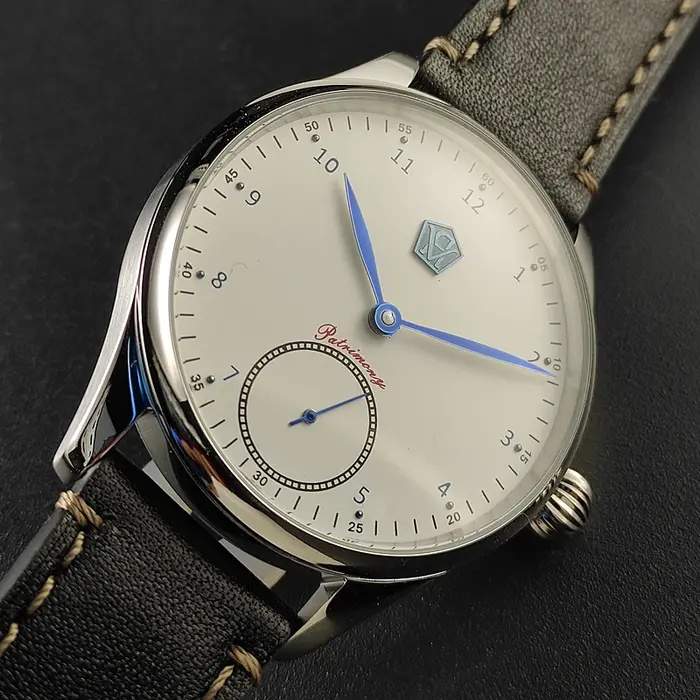 Montre mécanique manuelle broche bleue rôtie mouette ST3621 Jones épée Vintage affaires hommes étanche