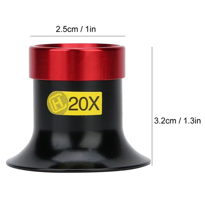 Loupe 20X Outil d'entretien de réparation pour horlogers, bijouterie, montre