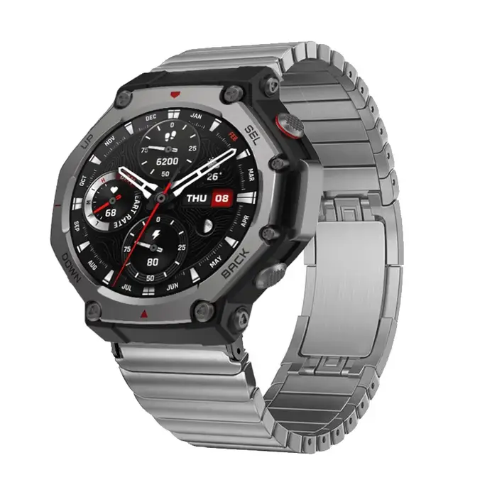 Bracelet en métal de luxe pour montre intelligente Amazfit t-rex 3 Bracelet en acier inoxydable à aj