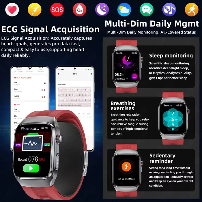 Montres intelligentes LIGE avec pompe à air