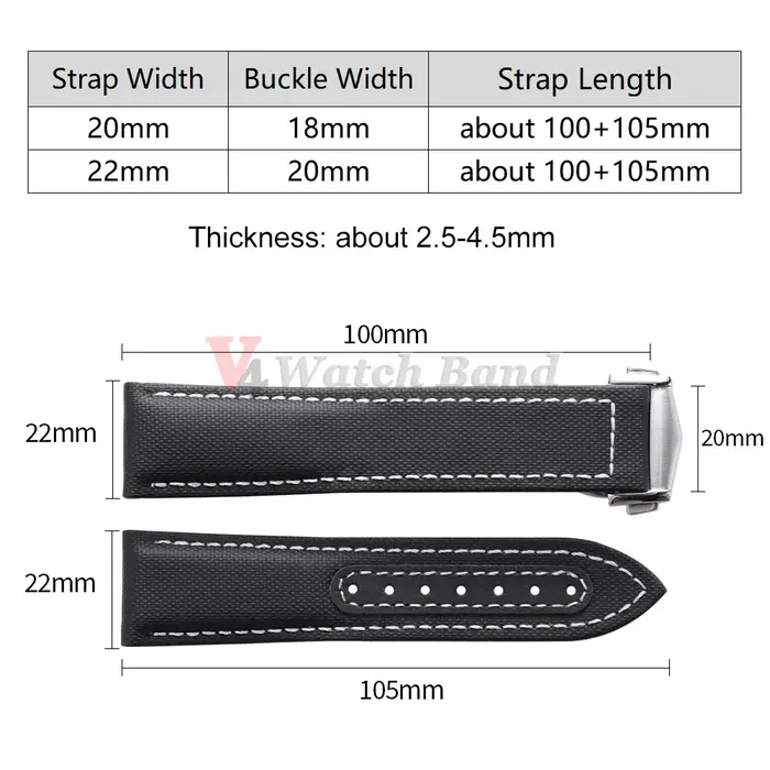 Bracelet de montre en Nylon pour toile de voile