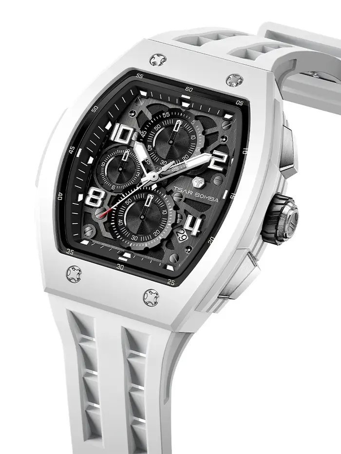 TSAR BOMBA Nouveau TB8204 montre pour hommes japon Quartz chronographe 50M étanche montre-bracelet mode Sport horloge