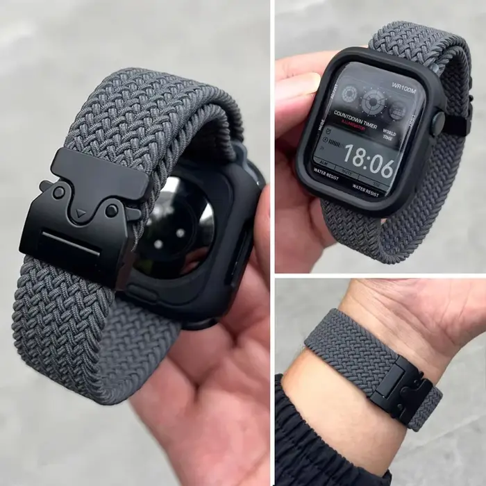 Bracelets en Paracorde Tressé pour Apple Watch 10 11