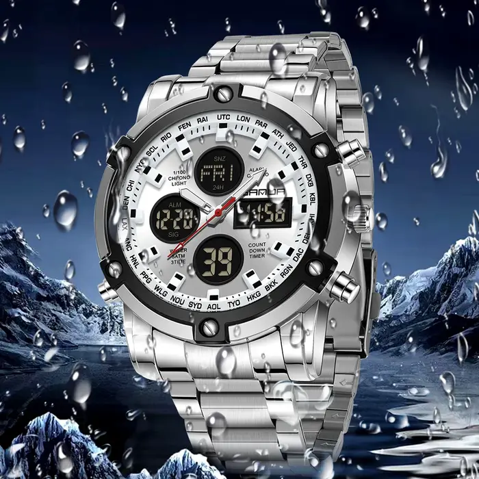 Montre-bracelet numérique classique pour homme SANDA