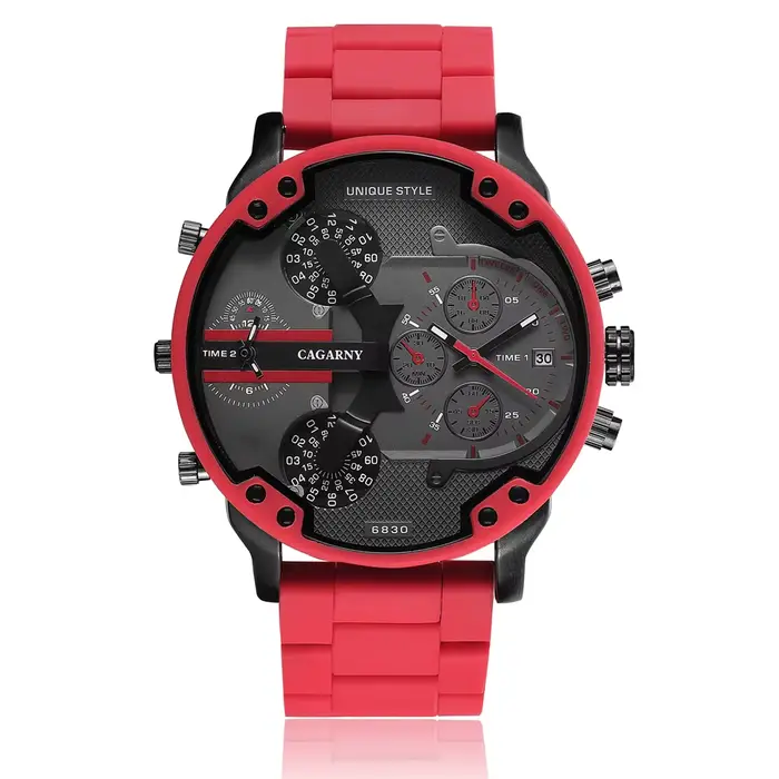 Montres pour hommes Top marque de luxe bracelet en acier double montre pour hommes grand cadran mont