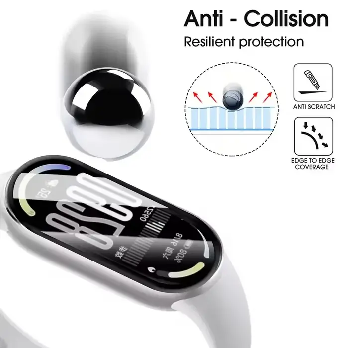 1-5 pièces pour Xiaomi Miband 10 protecteurs d'écran 9D courbé couverture complète anti-rayures Films de protection