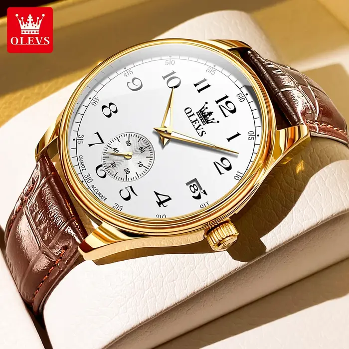 OLEVS 3622 classique numéro échelle montre à Quartz pour hommes haut de gamme de luxe mode montre-bracelet étanche lumineux homme robe montres