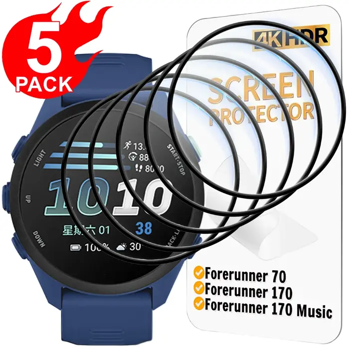 Protecteur d'écran pour montre Garmin Forerunner 70/170