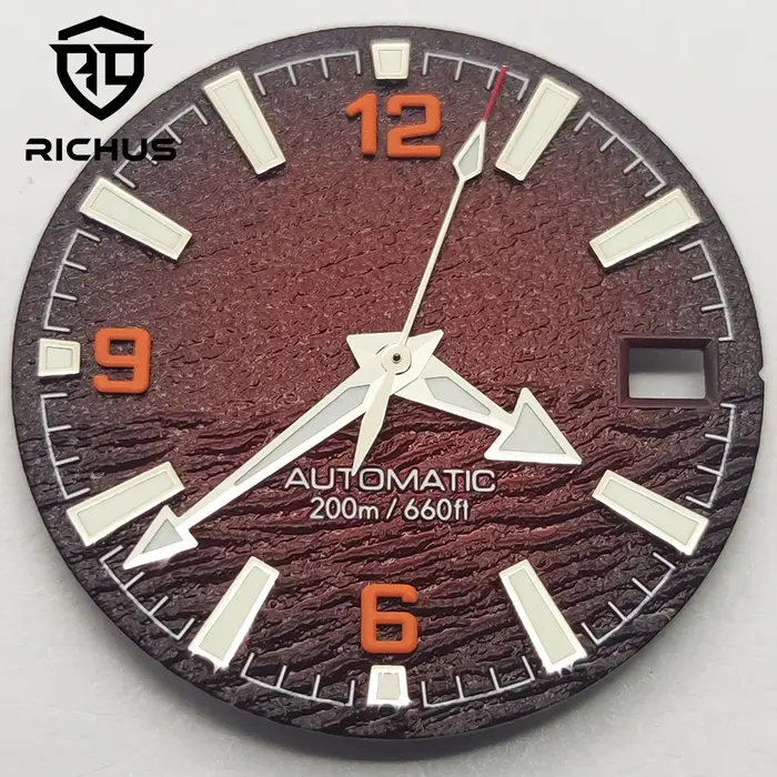 RICHUS – cadran de montre bleu 28.5mm