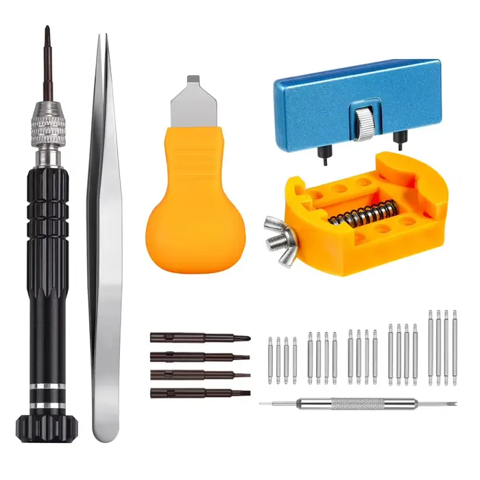 Kit de remplacement de piles pour montre, tournevis de réparation de montre, outil de remplacement de bracelet de montre, clé de démontage de fond de boîtier de montre, ouvre-boîtier de montre