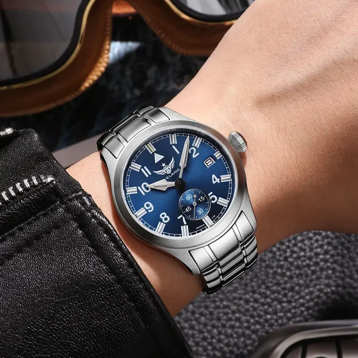 Yelang-Montre à Quartz Minimaliste pour Homme d'Affaires, H3, T100, 42mm, VL48, Mouvement Professionnel, Étanche, 2024 m, V1023, Nouveau, 100