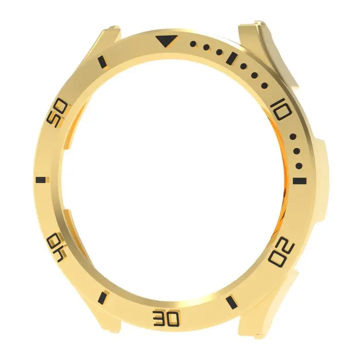 Cadran cadre lunette Mod couverture pour Samsung Galaxy montre 7 6 5 Pro PC plastique galvanoplastie demi-enveloppé pare-chocs 44mm 40mm 46mm