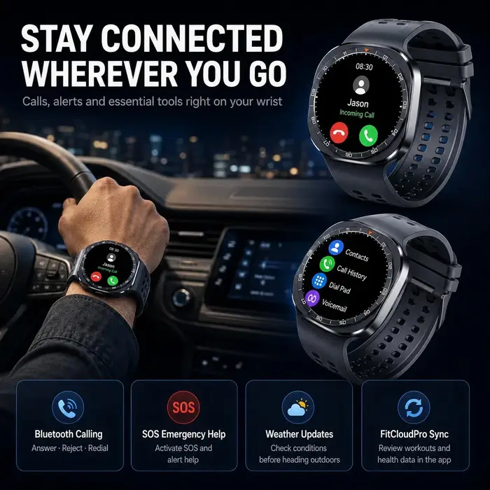 2026 Nouvelle montre connectée Ultra 2 pour hommes, charge sans fil, étanche IP68, boussole, appels Bluetooth, moniteur de santé, montre connectée 47 mm