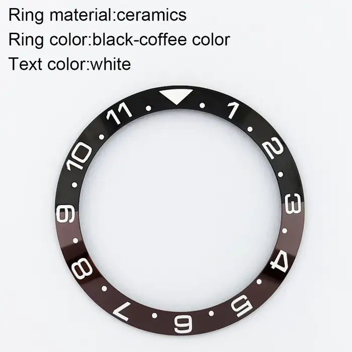 Lunette GMT 38-30, 7 mm en céramique/aluminium inclinable luminescente 24/12