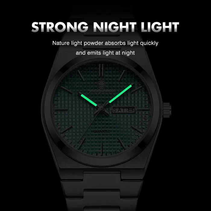 PAAZOMU Original luxe hommes horloge mode lumineux étanche chronographe Date montre pour homme en cuir Quartz