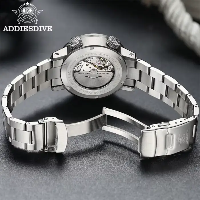 ADDIESDIVE montres automatiques pour hommes 200M étanche saphir luxe lunette rotative BGW9 aiguilles lumineuses nouvelle montre de plongée AD2093