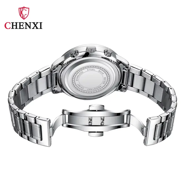 Montre chronographe à quartz étanche pour homme