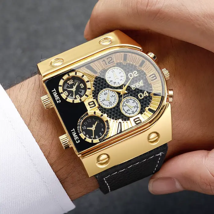 Montres de luxe carrées surdimensionnées pour hommes