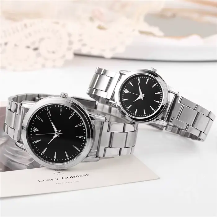 2 pièces montres de Couple hommes montre d'affaires mode analogique femmes montre à Quartz (sans boî