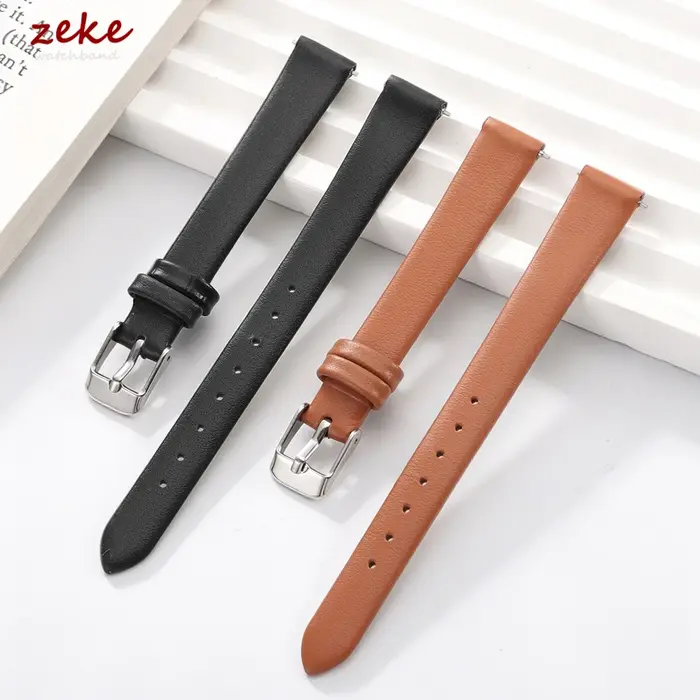 Bracelet de montre en cuir de veau véritable, 10 mm, 12 mm, 14 mm, 16 mm, 18 mm, 20 mm, 22 mm, pour montres DW Daniel Wellington, bracelet ultra-fin pour femmes.
