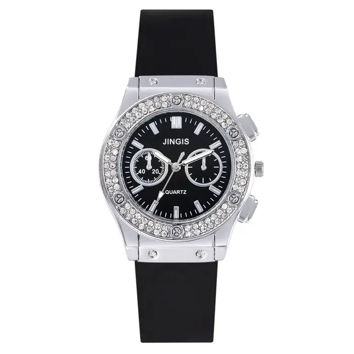 Mode femmes montres de luxe marque décontracté femme en caoutchouc Quartz