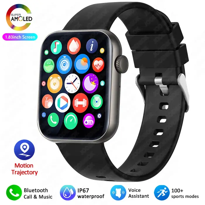 2025 montre intelligente 1.90 "écran HD Bluetooth appel surveillance de la fréquence cardiaque plus