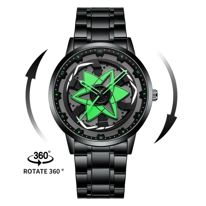 Kaléidoscope Sharingan cadran rotatif montre 3D japonais Anime