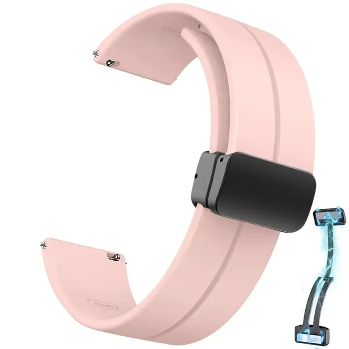 Bracelet de montre magnétique sport 20mm 22mm pour Samsung Galaxy Watch 6/4/5 Pro/Gear S3/Active 2/Classic et Huawei GT 2 2e 3